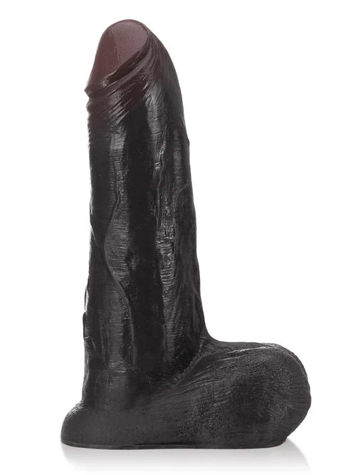 Aaro | Kompakter schwarzer Dildo mit Gleithaut Vac-U-Lock-kompatibel | 22.8 cm