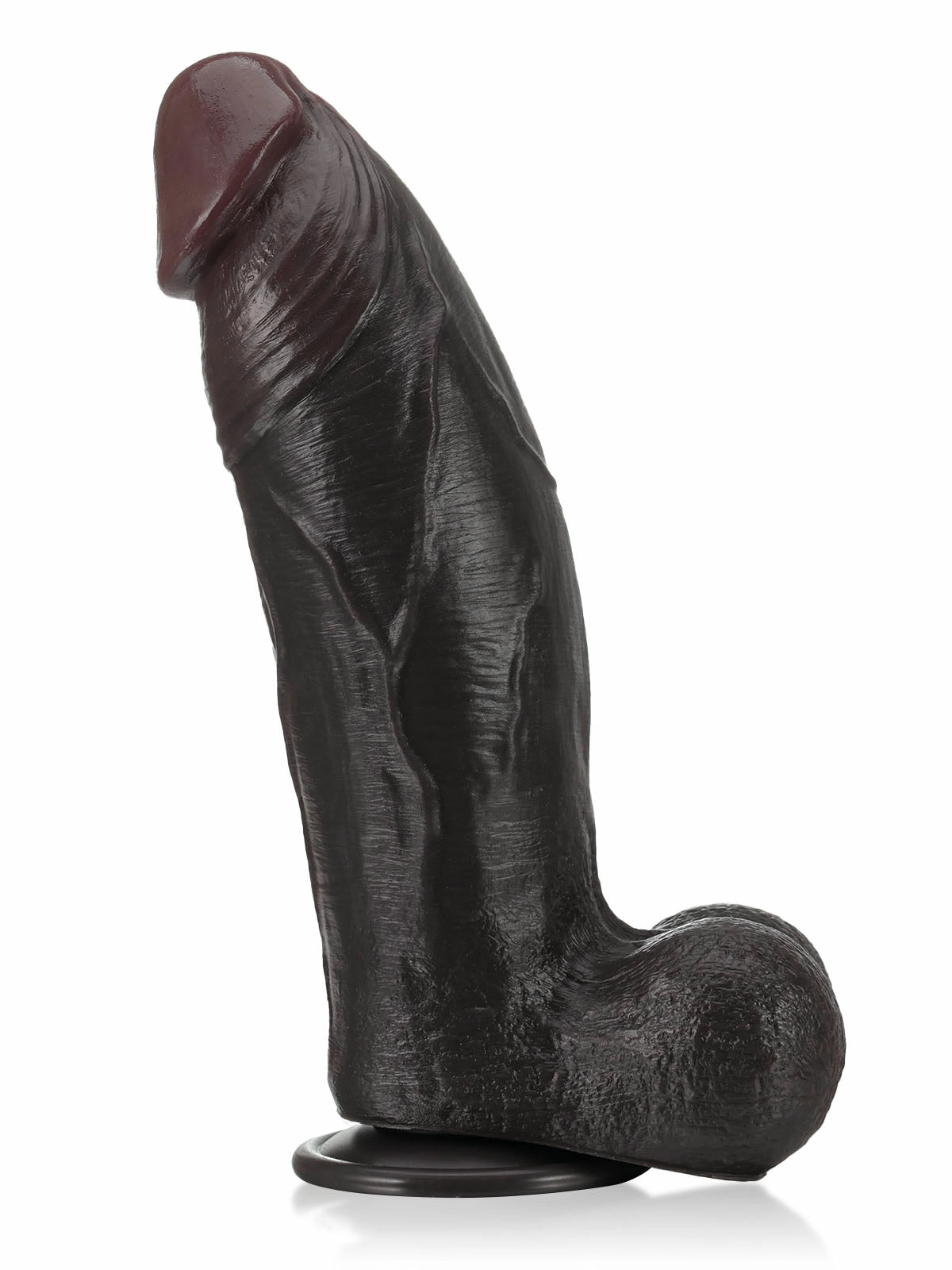 Amir | Extra dicker schwarzer Dildo mit geschwungener Form | 27.5 cm