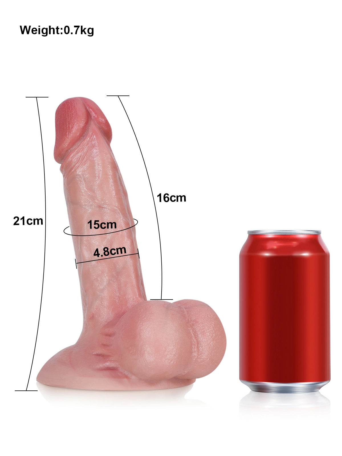 Christoph | Realistischer Dildo mit schwerer Hodenpartie | 21 cm