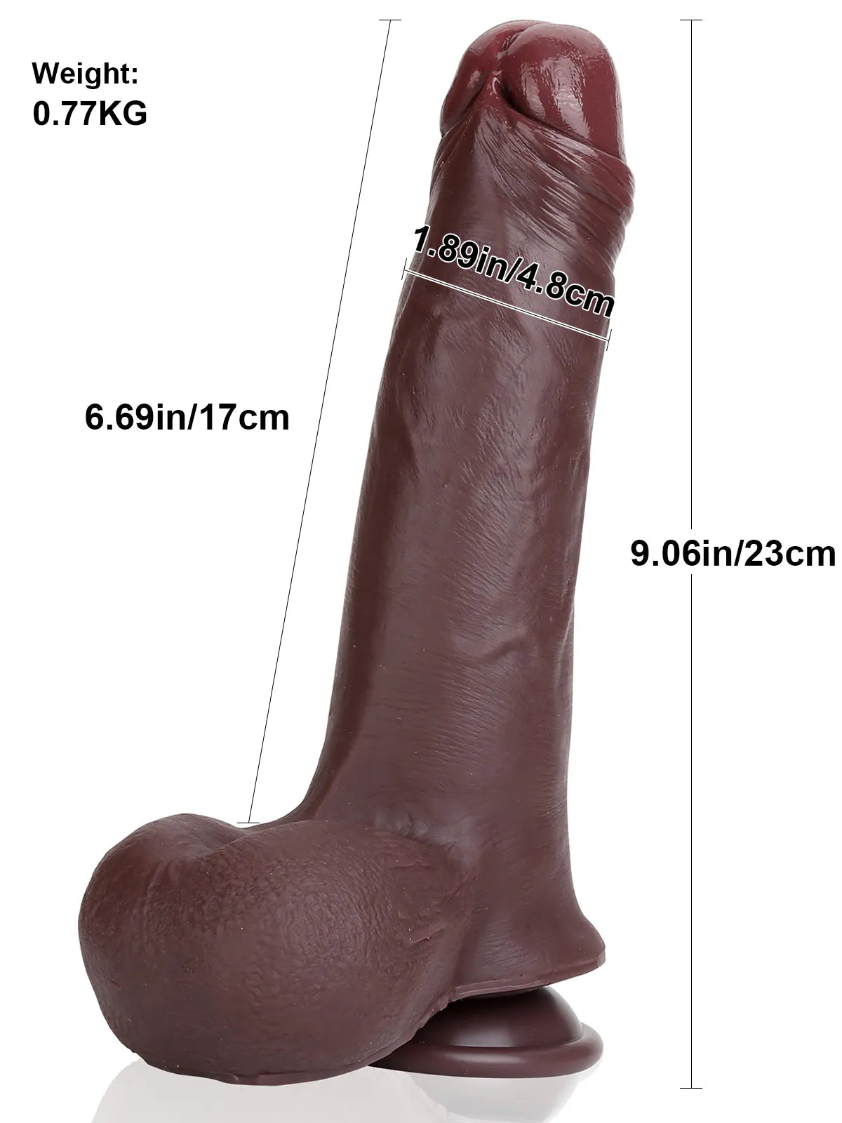 Lias | Realistischer Dildo mit Gleithaut und Dual-Density-Aufbau | 23 cm