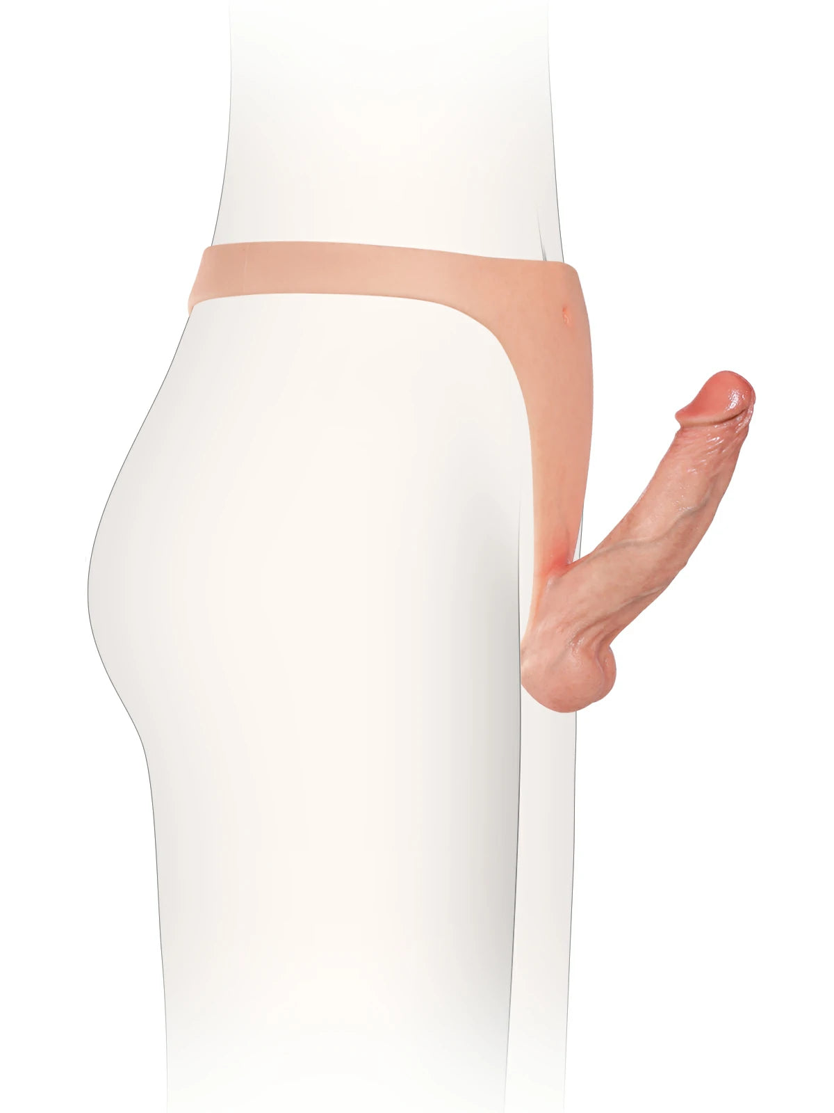 Nando | Leichter Umschnalldildo mit schmalem Silikonriemen | 16 cm