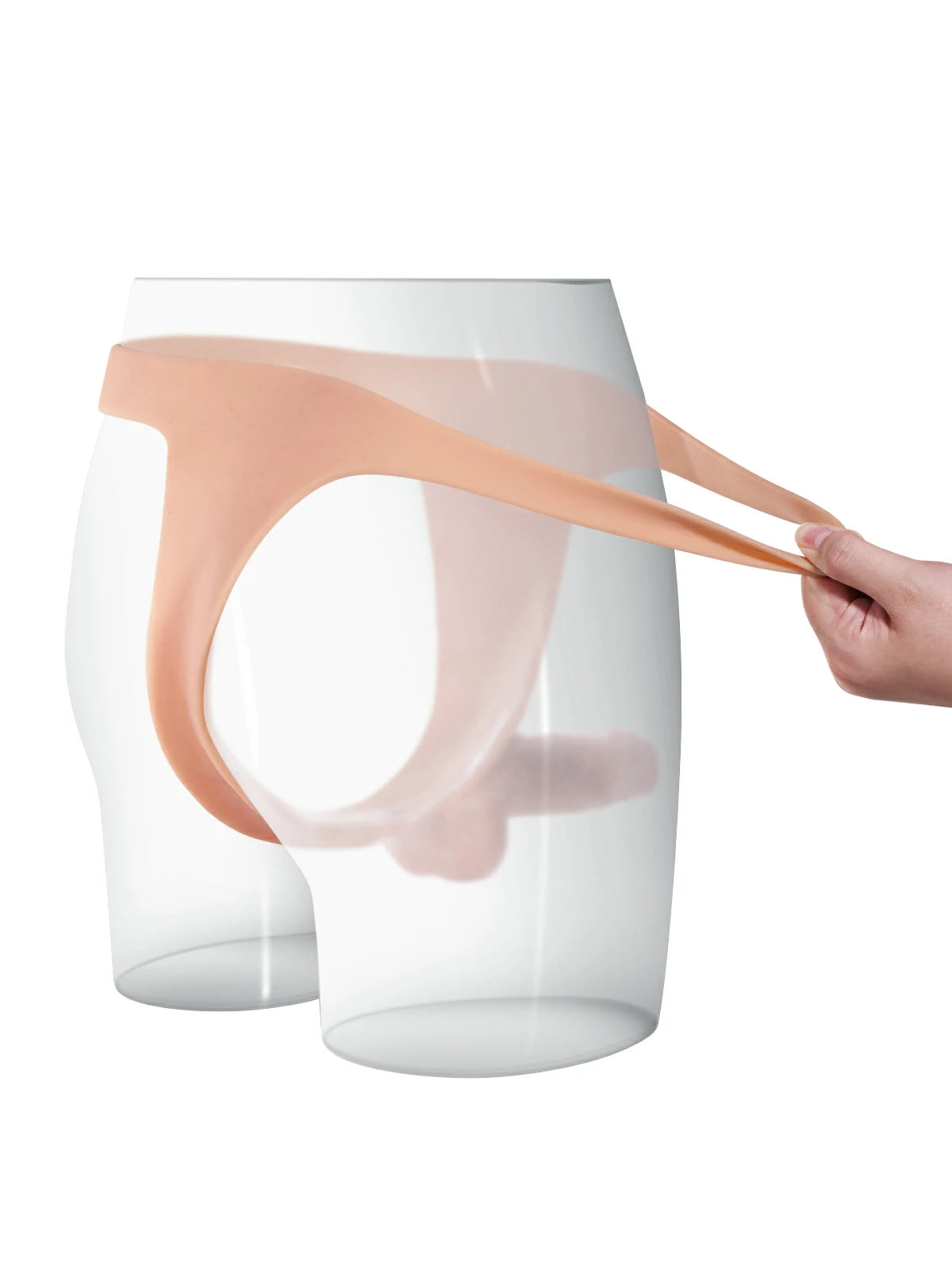 Nando | Leichter Umschnalldildo mit schmalem Silikonriemen | 16 cm