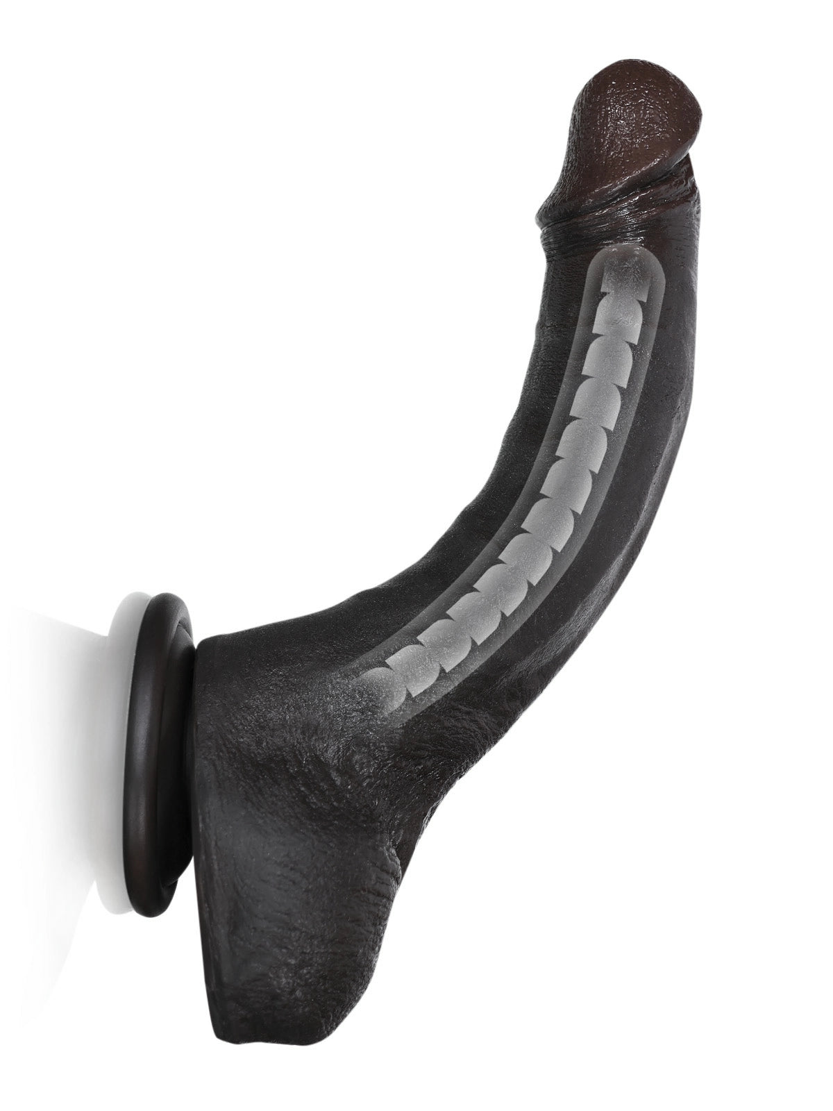 Nevin | Schwarzer schlanker Dildo mit biegbarem Metallkern | 21 cm