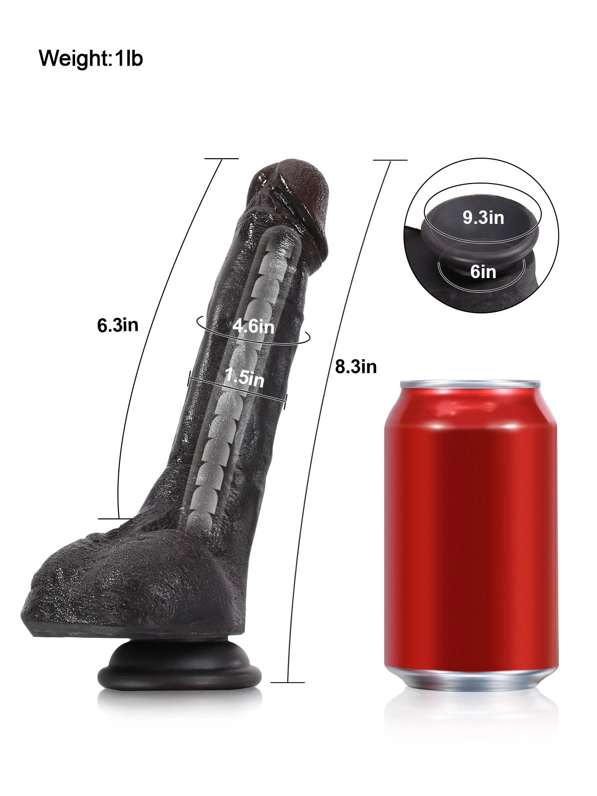Nevin | Schwarzer schlanker Dildo mit biegbarem Metallkern | 21 cm