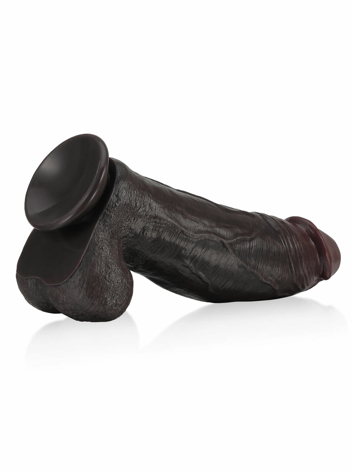 Amir | Extra dicker schwarzer Dildo mit geschwungener Form | 27.5 cm
