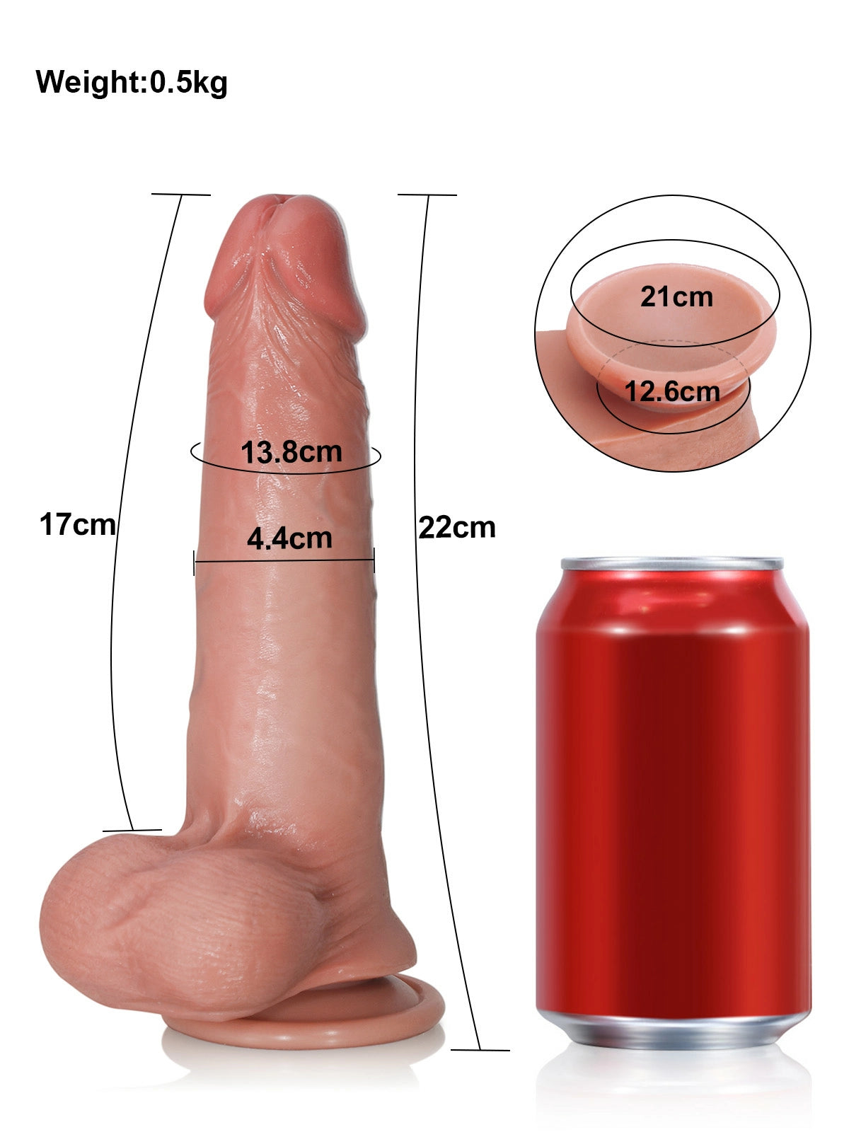 Florian | Realistischer Dildo mit gleitender Hautschicht | 22 cm