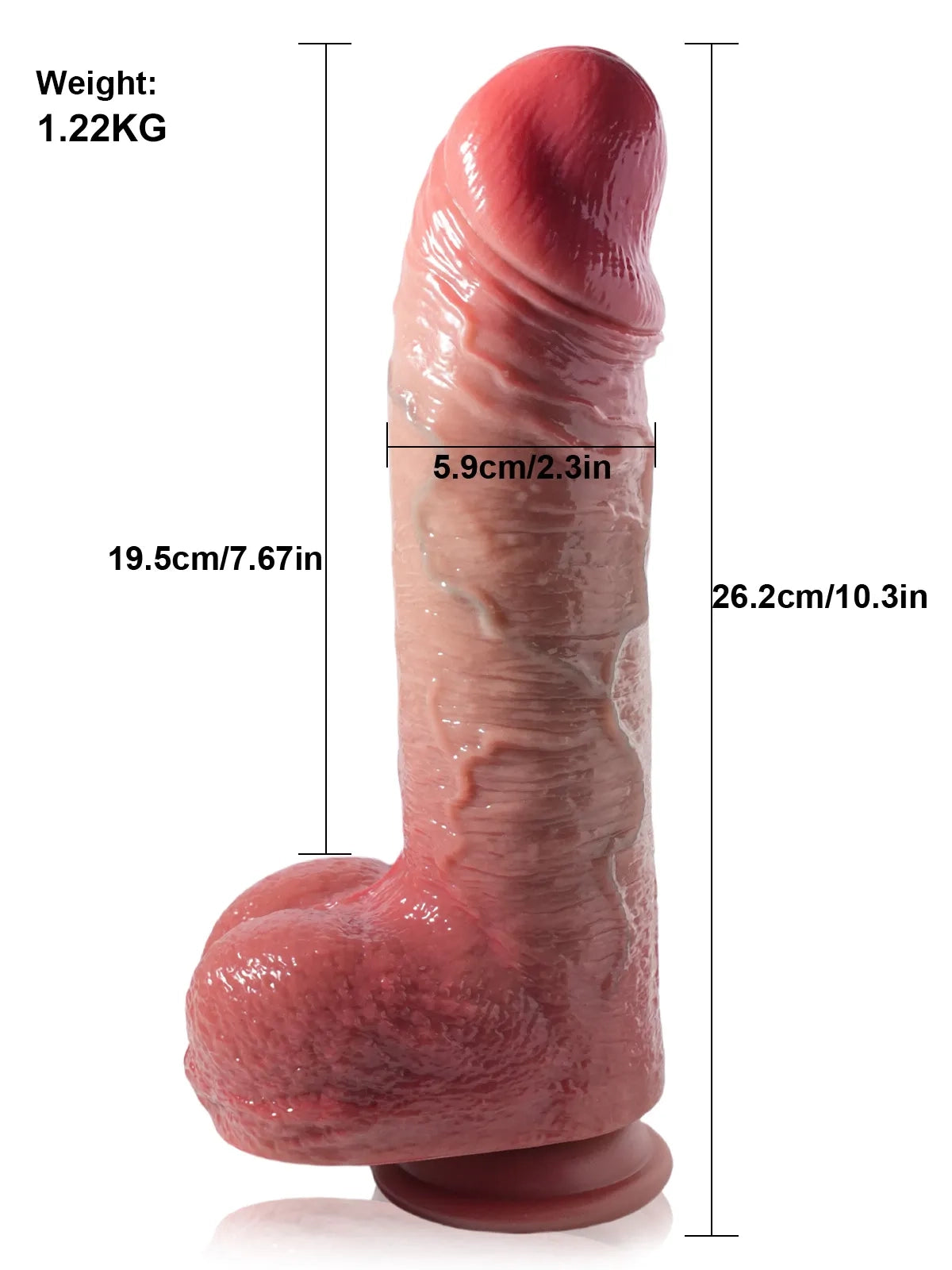 Gregor | Dicker realistischer Dildo mit Stossfunktion | 26.2 cm