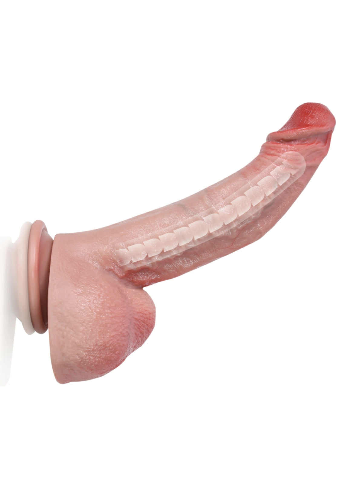 Joris | Realistischer Dildo mit asymmetrischen Hoden und Metallkern | 24 cm
