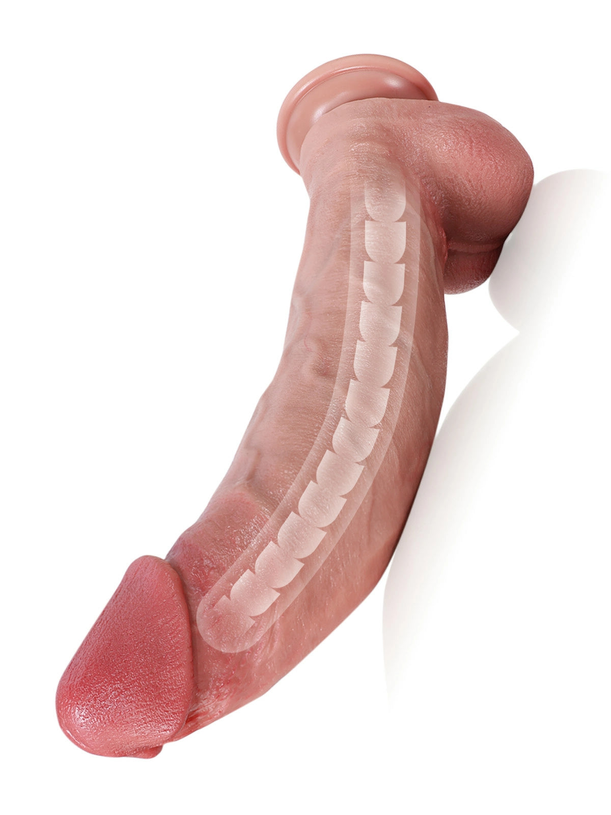 Kenzo | Gebogener XXL-Dildo mit formbarem Biegekern | 31 cm