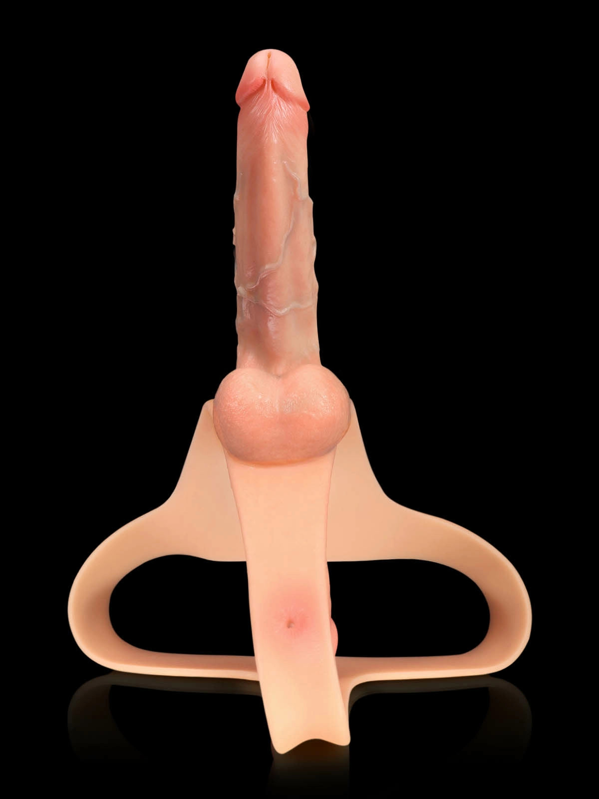 Kilian | Doppelter Umschnalldildo mit elastischem Gurt | 15.5 und 17.8 cm