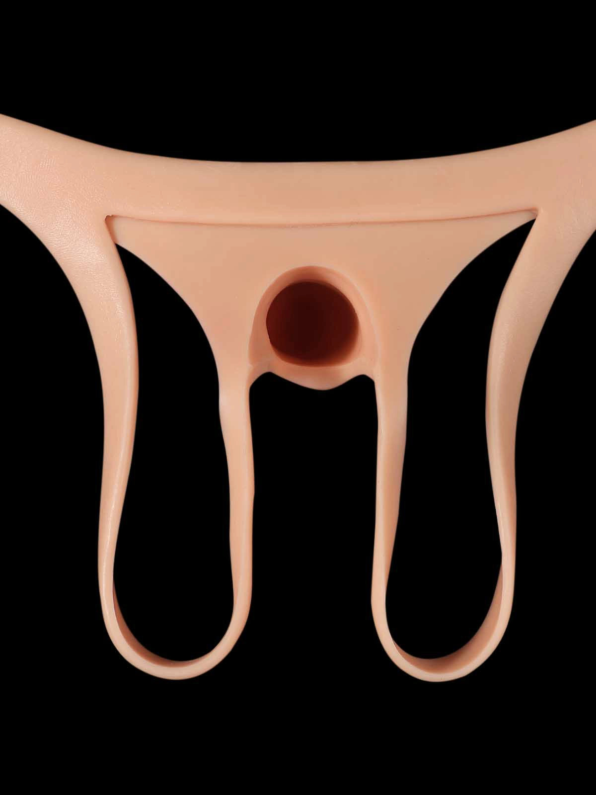 Leon | Hohler Umschnalldildo wahlweise weich oder fest | 19 cm
