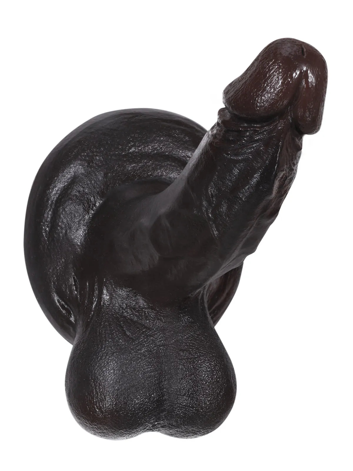 Matthias | Schwarzer realistischer Dildo mit vollen Hoden | 21 cm