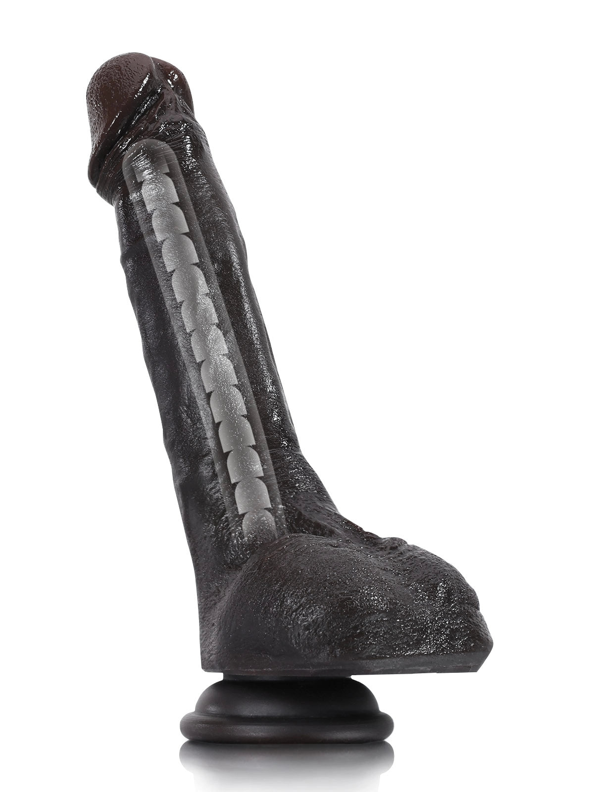 Nevin | Schwarzer schlanker Dildo mit biegbarem Metallkern | 21 cm