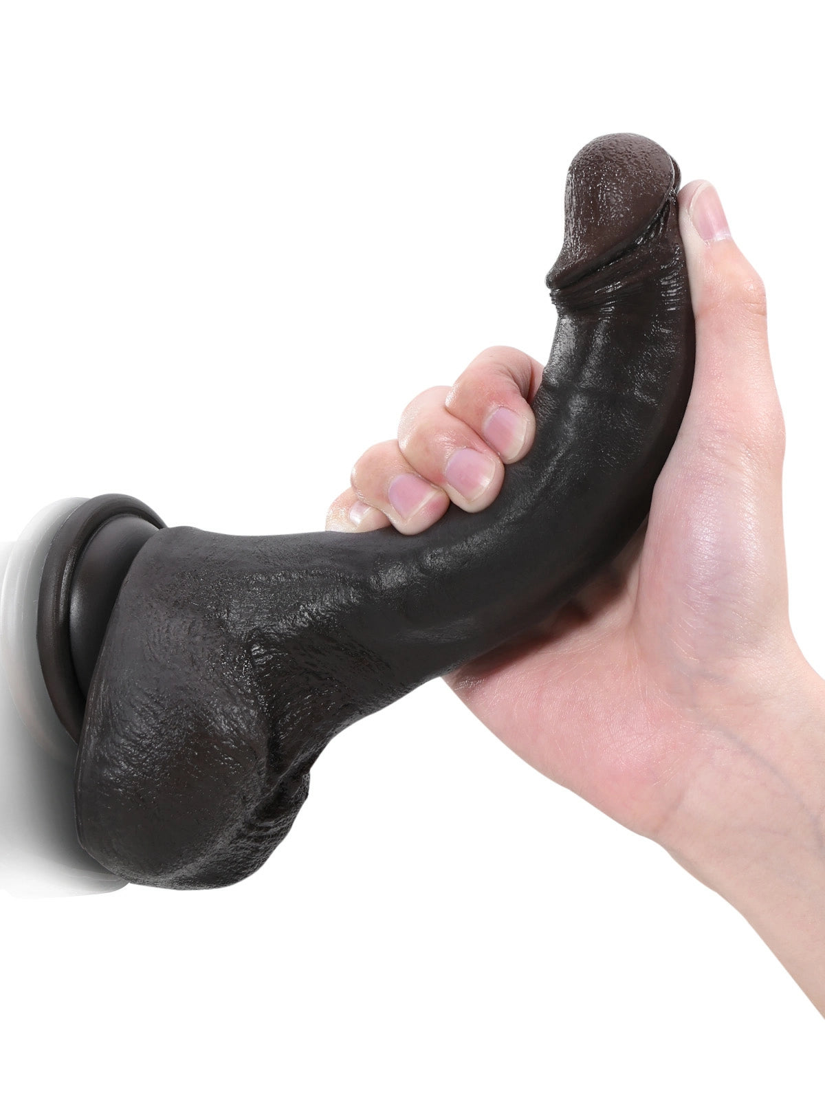 Nevin | Schwarzer schlanker Dildo mit biegbarem Metallkern | 21 cm