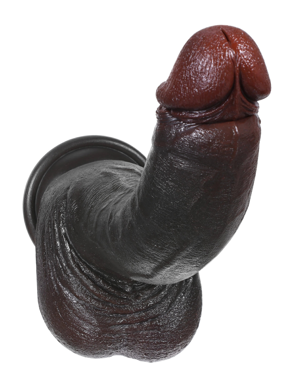 Noel | Schwarzer realistischer Dildo mit geradem Schaft | 24 cm