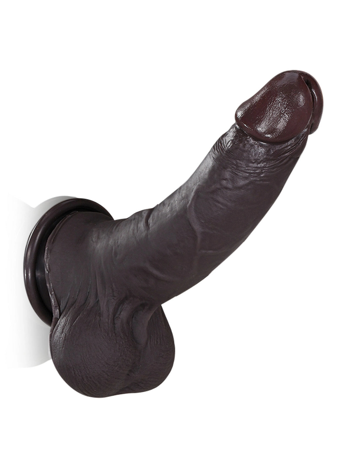 Nolan | Schlanker schwarzer Dildo mit Gleithaut | 22 cm