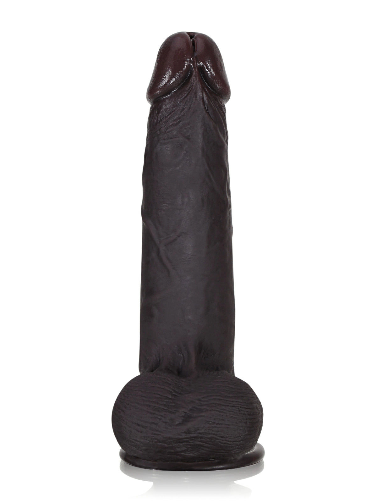 Nolan | Schlanker schwarzer Dildo mit Gleithaut | 22 cm