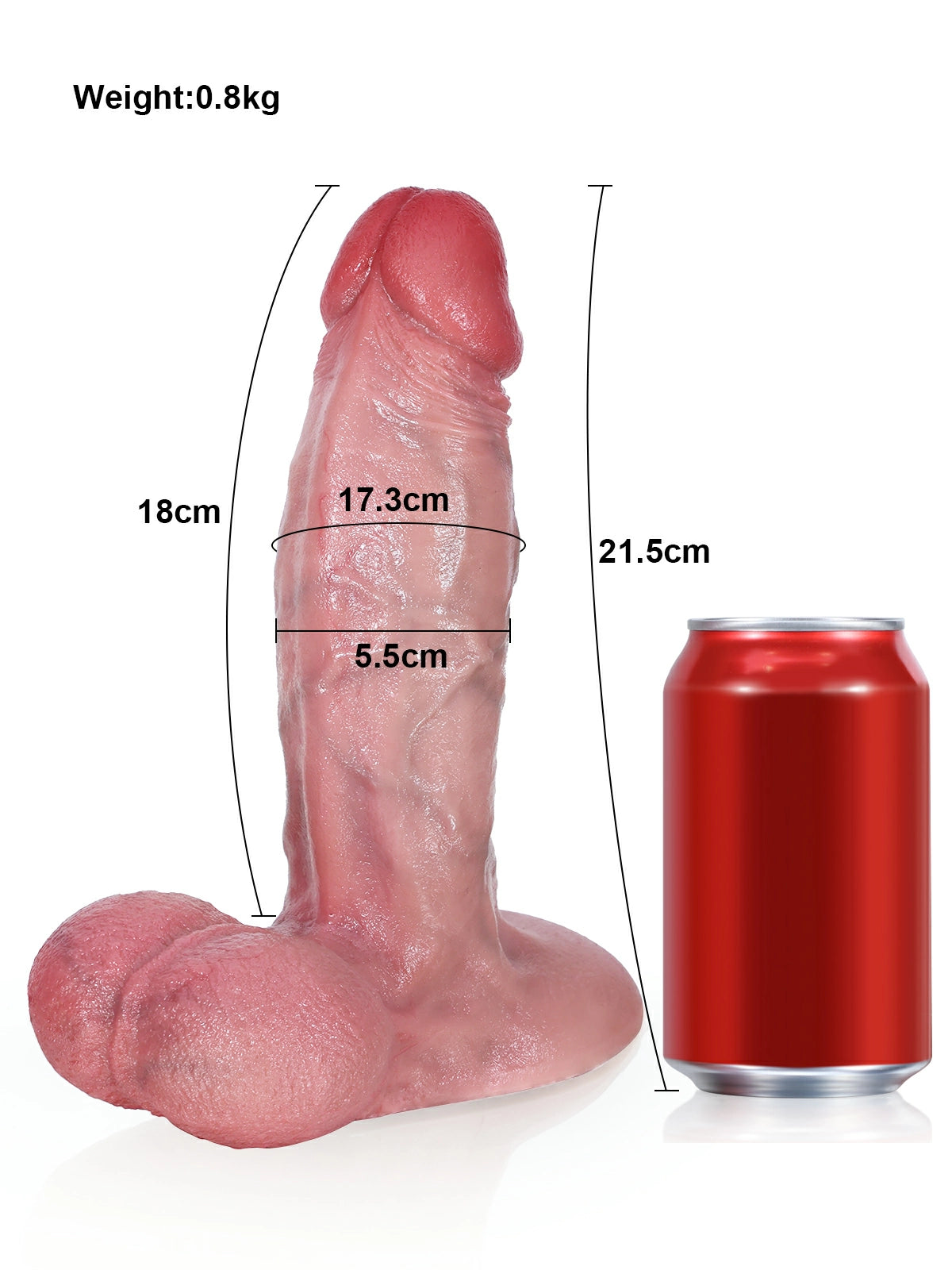 Sven | Gebogener realistischer Dildo Vac-U-Lock-kompatibel | 21.5 cm