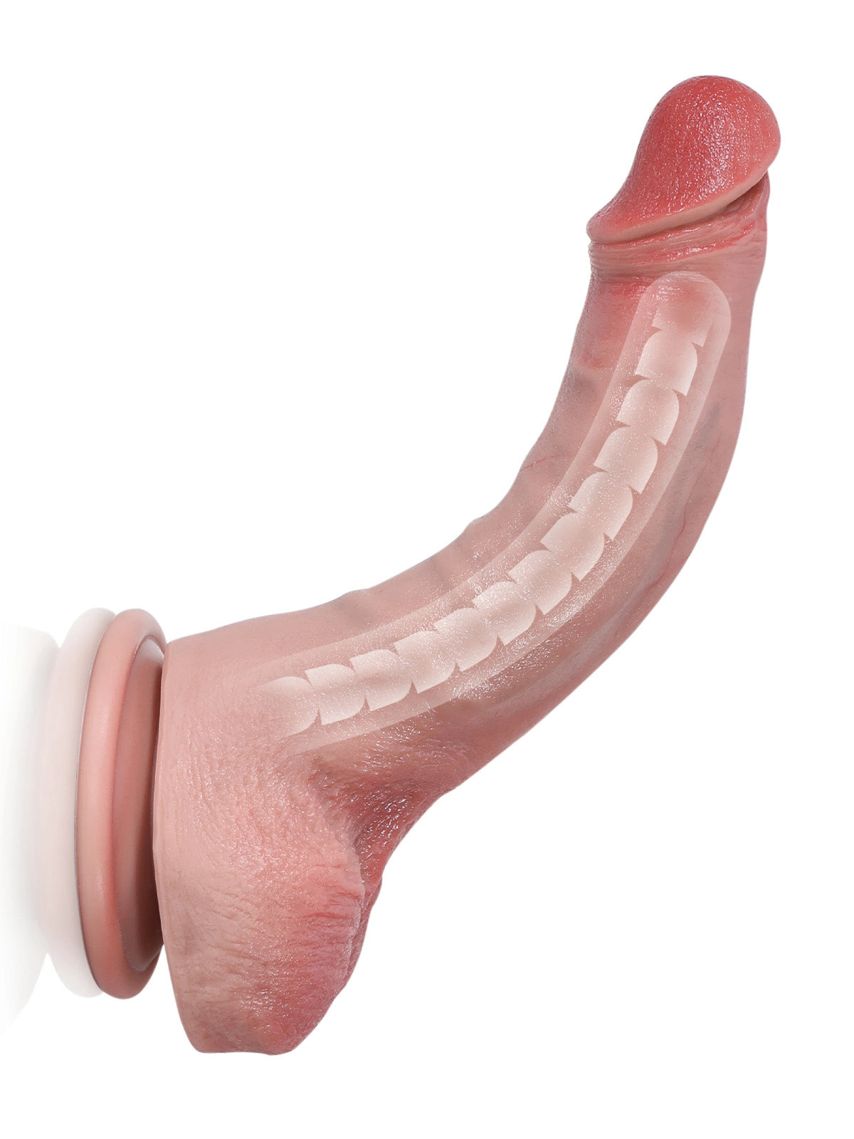 Timo | Weicher realistischer Dildo mit Stützkern und Saugnapf | 21 cm