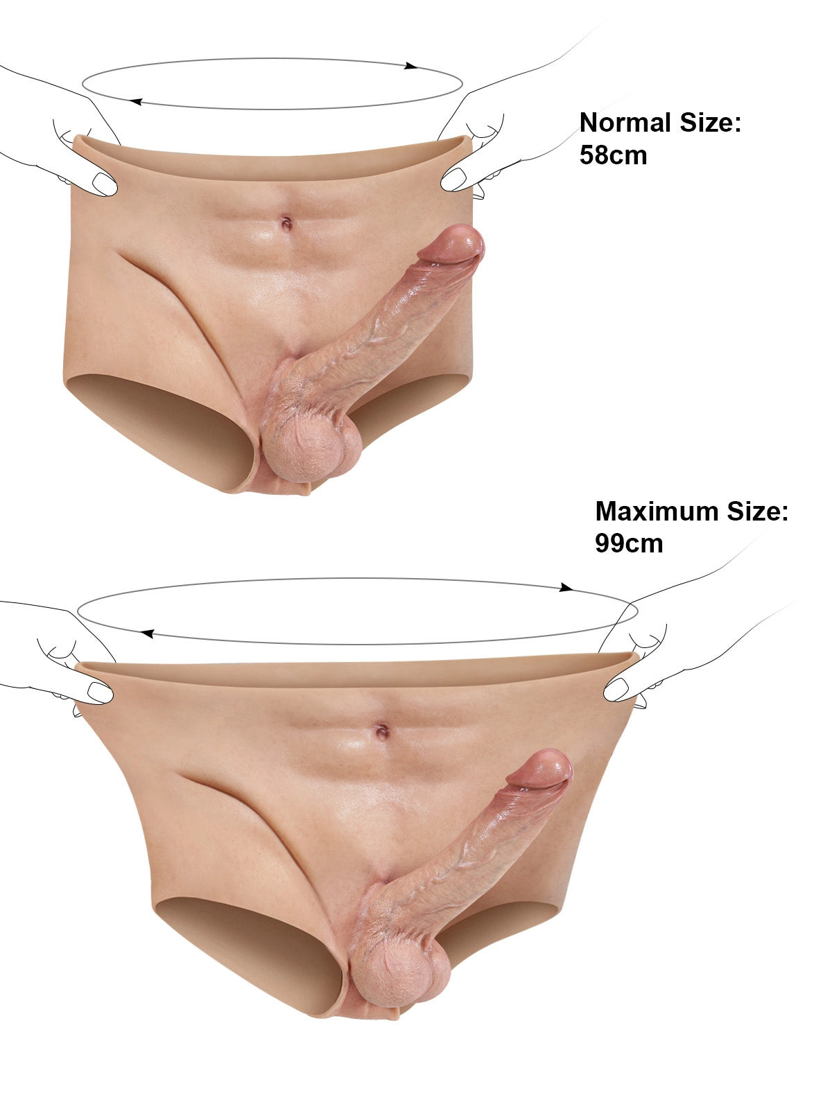 Timon | Silikon-Strap-On-Höschen mit realistischem Dildo | 18.5 cm