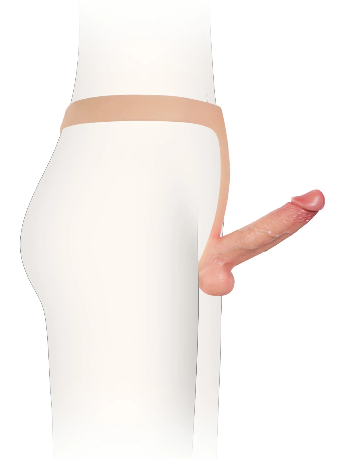 Yanis | Schlanker Umschnalldildo mit elastischem Hüftgurt | 15 cm