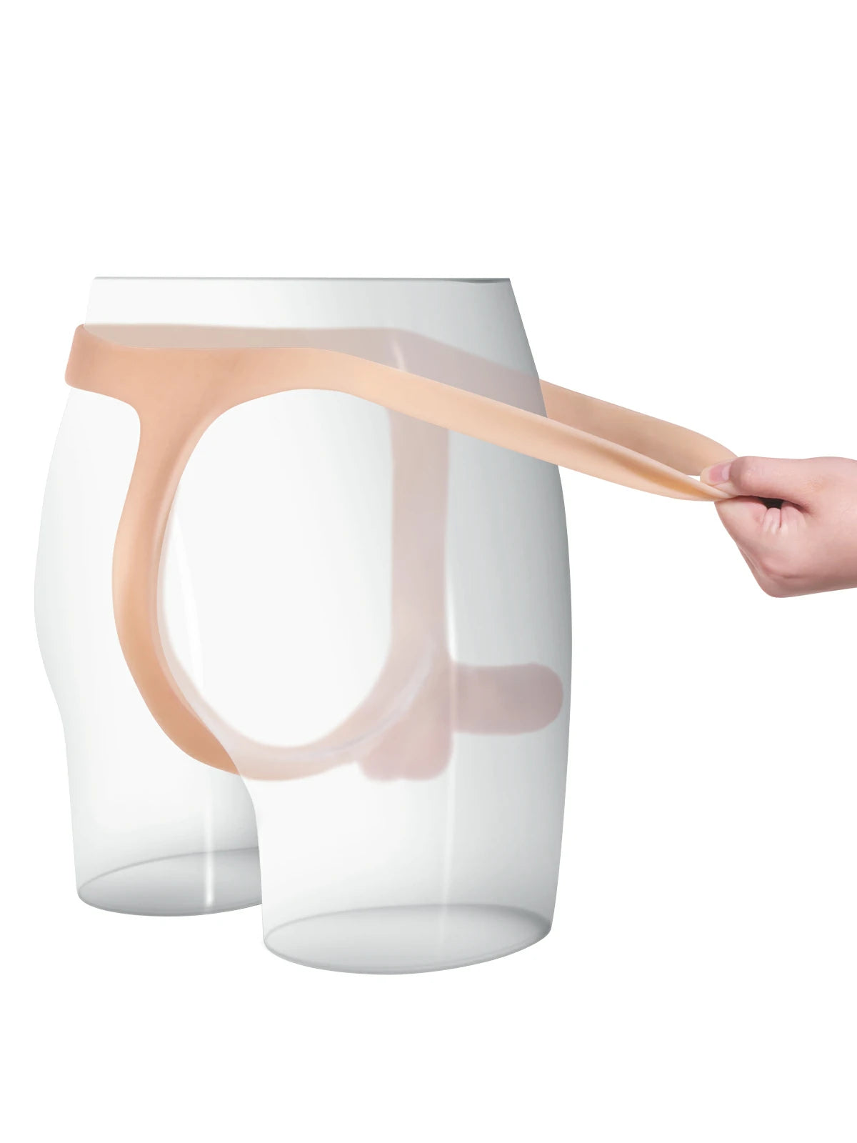 Yanis | Schlanker Umschnalldildo mit elastischem Hüftgurt | 15 cm